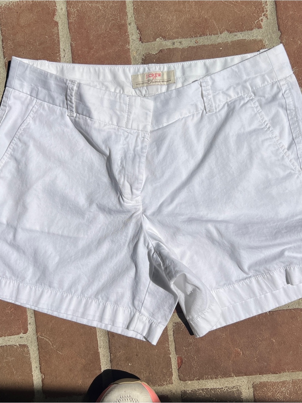 J. Crew White Cotton Chino Bermuda Shorts